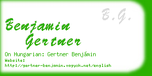 benjamin gertner business card
