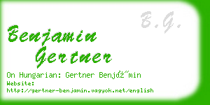 benjamin gertner business card